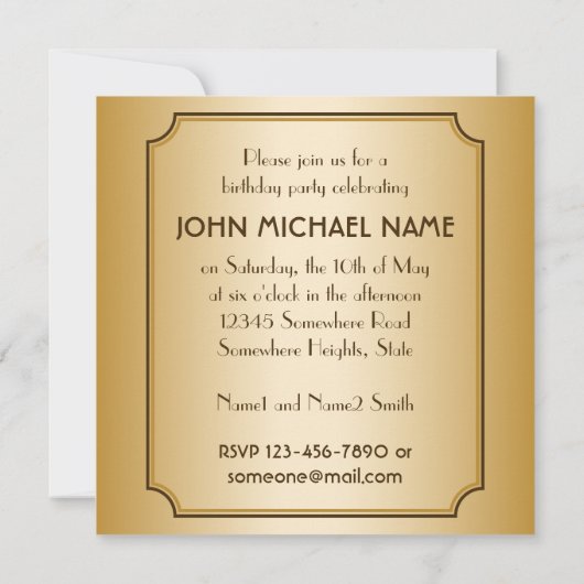 Gold 95th Birthday Celebration World Best Fabulous Kaart (Achterkant)