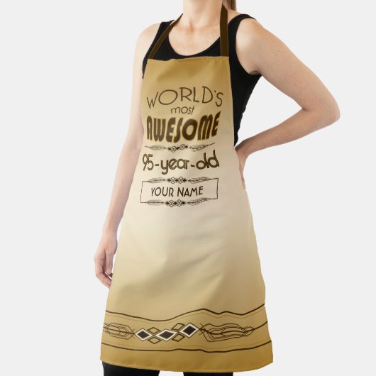 Gold 95th Birthday Celebration World Best Fabulous Schort (Insitu)