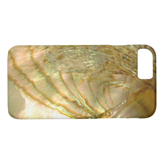 Gold abalone shell iPhone 7 hoesje (Achterkant (Horizontaal))