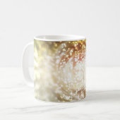 gold abstract blur background, with defocused boke koffiemok (Voorkant links)