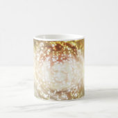 gold abstract blur background, with defocused boke koffiemok (Center)