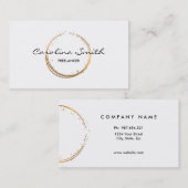 Gold Abstract, eenvoudig wit Visitekaartje (Voorkant / Achterkant)