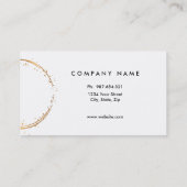 Gold Abstract, eenvoudig wit Visitekaartje (Achterkant)