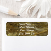 Gold Abstract Fractal Return Address Sticker (Insitu)