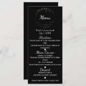 Gold Abstract Glam Sparkle Cirkle Menu Program (Voorkant / Achterkant)