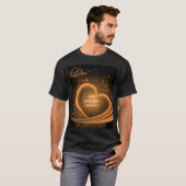 Gold Abstract Heart Basic Dark T Shirt (Voorkant volledig)