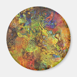 Gold Abstract Magneet