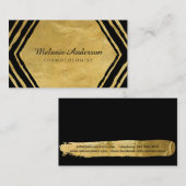 Gold Abstract Makeup Artist Visitekaartjes (Voorkant / Achterkant)