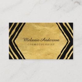 Gold Abstract Makeup Artist Visitekaartjes