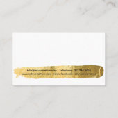Gold Abstract Makeup Artist Visitekaartjes (Achterkant)