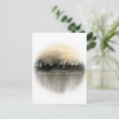 Gold Abstract Manuscript Verplaatsende Aankondigin Briefkaart (Staand voorkant)