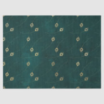 Gold Abstract oog van Peacock Feathers op Green