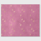Gold Abstract oog van Peacock Feathers op Roze Cadeaupapier (Vlak)