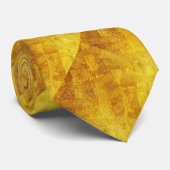 Gold Abstract Pattern Necktie Stropdas (Opgerold)