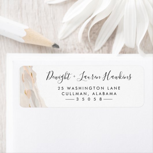 Gold Abstract | Retouradreslabel Etiket (Insitu)