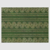 Gold Abstract waterdruppels op groene ontkoppeling Tissuepapier (Voorkant)