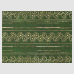 Gold Abstract waterdruppels op groene ontkoppeling Tissuepapier