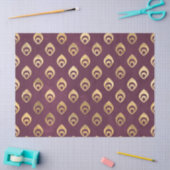 Gold Abstracte druppeltjes op de Paarse ontkoppeli Tissuepapier (Craft)