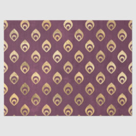 Gold Abstracte druppeltjes op de Paarse ontkoppeli Tissuepapier