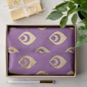 Gold Abstracte druppeltjes op lichte Paarse ontkop Tissuepapier (Geschenk)