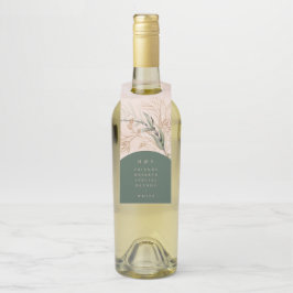 Gold Abstracte Eucalyptus Modern Greenery Moss Flessenhanger