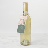 Gold Abstracte Eucalyptus Modern Greenery Moss Flessenhanger (Schuin)