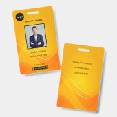 Gold Abstracte foto-id Badge (Voor- en achterkant)