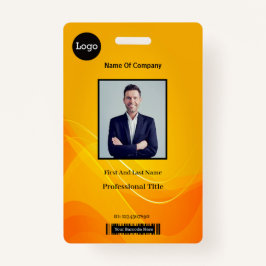 Gold Abstracte foto-id Badge