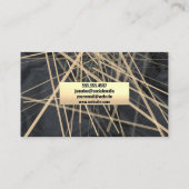 Gold Abstracte gelaagde lijnen Visitekaartje (Achterkant)