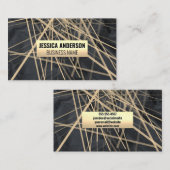 Gold Abstracte gelaagde lijnen Visitekaartje (Voorkant / Achterkant)