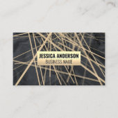 Gold Abstracte gelaagde lijnen Visitekaartje (Voorkant)