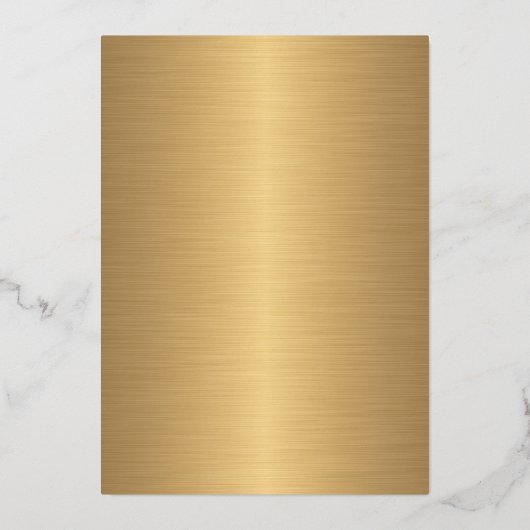 Gold abstracte kant op zwart folie uitnodiging (Achterkant)