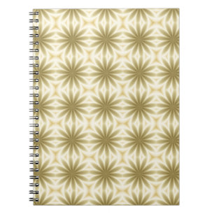 Gold Abstracte kerstbloemen Notitieboek