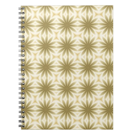 Gold Abstracte kerstbloemen Notitieboek (Voorkant)