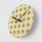 Gold Abstracte kerstbloemen Ronde Klok (Hoek)