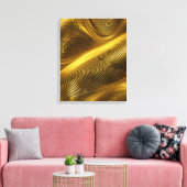 Gold Abstracte metalen wervelkunst Canvas Afdruk (Insitu (Woonkamer))