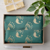 Gold Abstracte packs op groene ontkoppeling Tissuepapier (Geschenk)