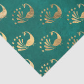 Gold Abstracte packs op groene ontkoppeling Tissuepapier (Detail)