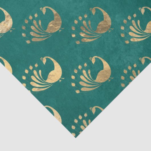Gold Abstracte packs op groene ontkoppeling Tissuepapier (Detail)