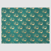 Gold Abstracte packs op groene ontkoppeling Tissuepapier (Voorkant)