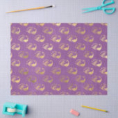 Gold Abstracte packs op lichte Paarse ontkoppeling Tissuepapier (Craft)