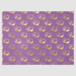 Gold Abstracte packs op lichte Paarse ontkoppeling Tissuepapier