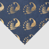 Gold Abstracte pacocks op de ontkoppeling van de m Tissuepapier (Detail)