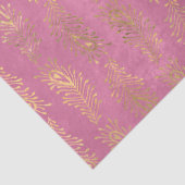 Gold Abstracte Peacock-veren op roze ontkoppeling Tissuepapier (Detail)