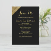 Gold Accent Grand Opening Uitnodigingen (Staand voorkant)