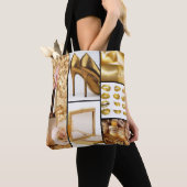 Gold Accessoires Glamoureuze Mode Collage Tote Bag (Dichtbij)