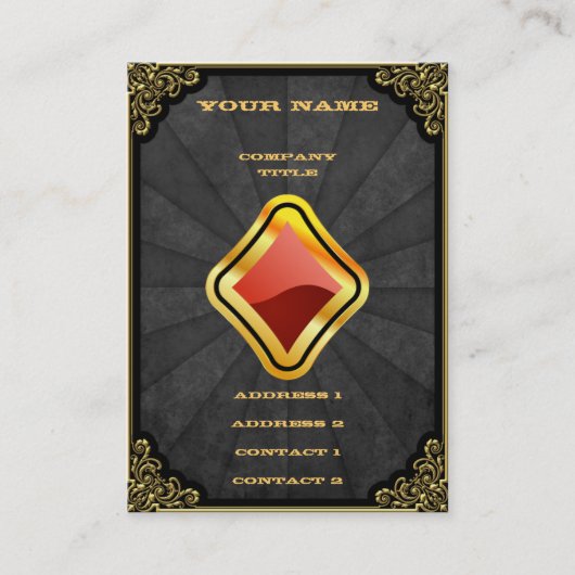 Gold Ace of Diamonds Visitekaartje (Voorkant)