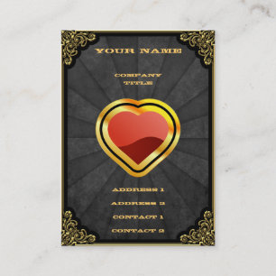 Gold Ace of Hearts Visitekaartje