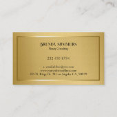 Gold-achtergrond met lijst visitekaartje (Achterkant)