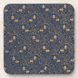 Gold Acorns Art Deco Bier Onderzetter